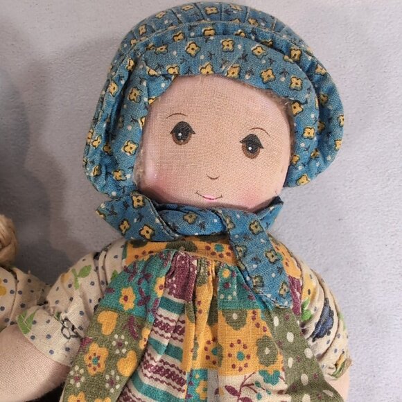 3 Set The Original Holly Hobbie Doll Knickerbocker 1970s Rag Plush Cloth Vintage - Picture 3 of 13